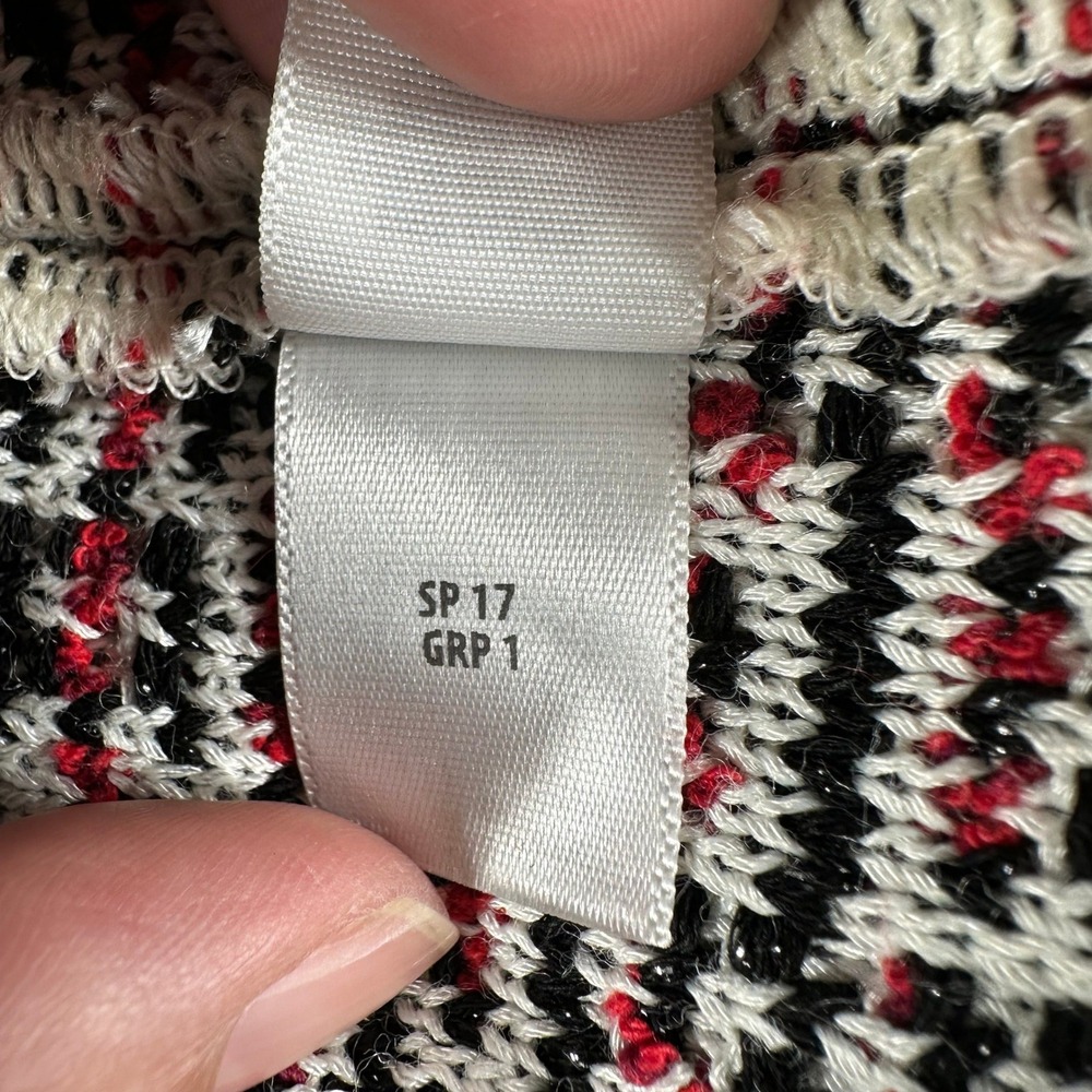 St. John Tweed Sheath Dress Women 10 Red Black White Knit Old Money Quiet Luxury - Picture 9 of 9
